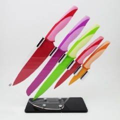 Plastic Handle Kitchen Knife Set