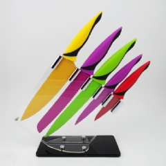 Plastic Handle Kitchen Knife Set