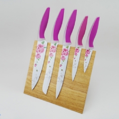 Plastic Handle Kitchen Knife Set