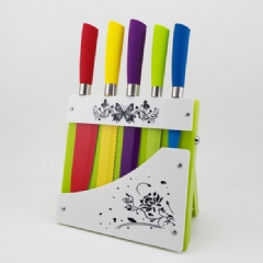 Plastic Handle Kitchen Knife Set